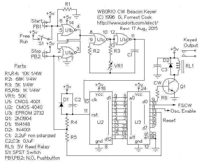 Beacon Keyer schematic