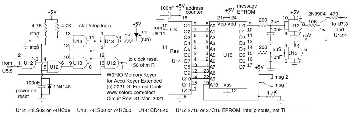 Accu-Keyer EPROM Memory Keyer schematic