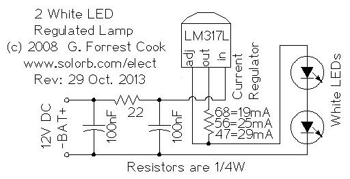 Regulated LED Lamp Schematic