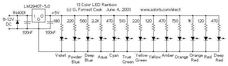 13 Color LED Rainbow schematic