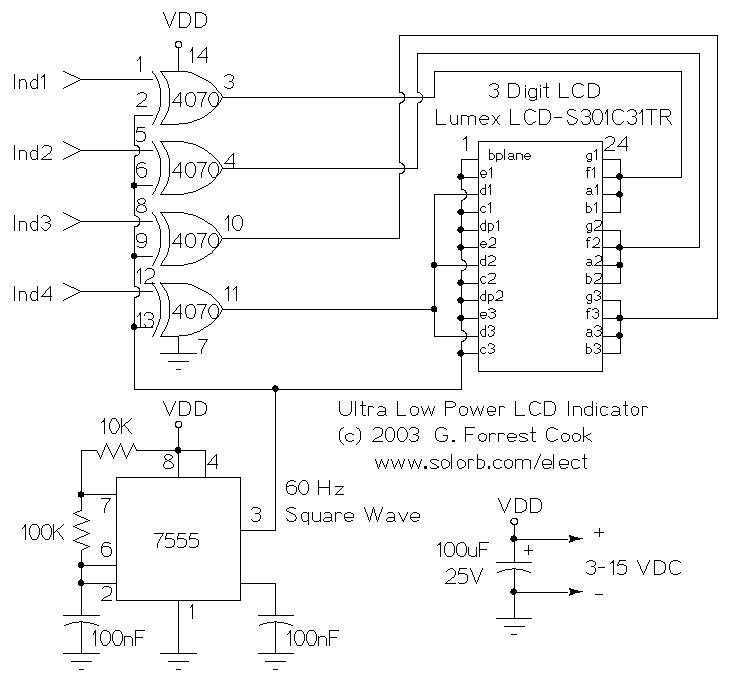 LCD Inidicator Schematic