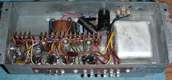 Nearly original Hammond AO-35 amp underside