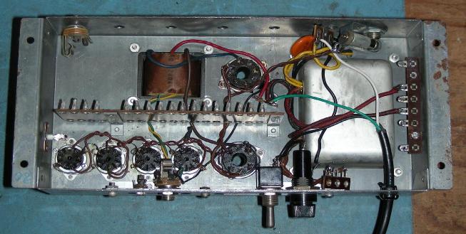 Stripped and Drilled Hammond AO-35 amp underside