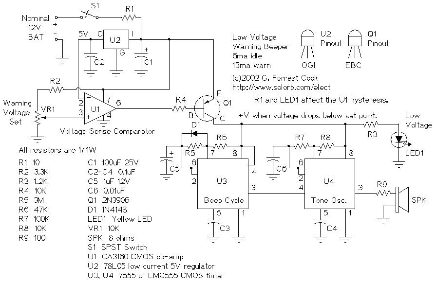 Low Voltage Beeper Schematic