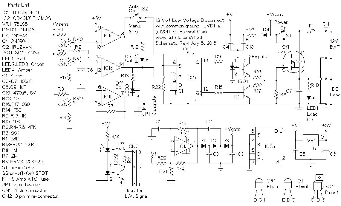 LVD1 - 12 Volt 15 Amp Low Voltage Disconnect lvd circuit diagram 