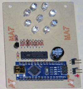 9 LED sequencer prototype PCB