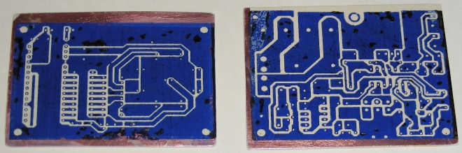 PCBs after etching
