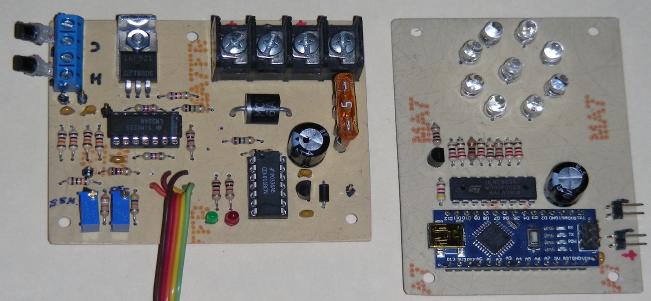 Top side of two boards