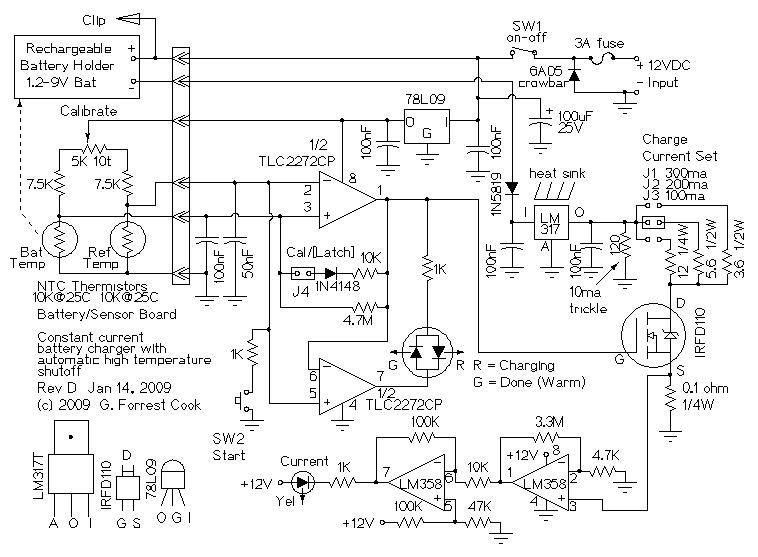 Differential Temp Charger Schematic