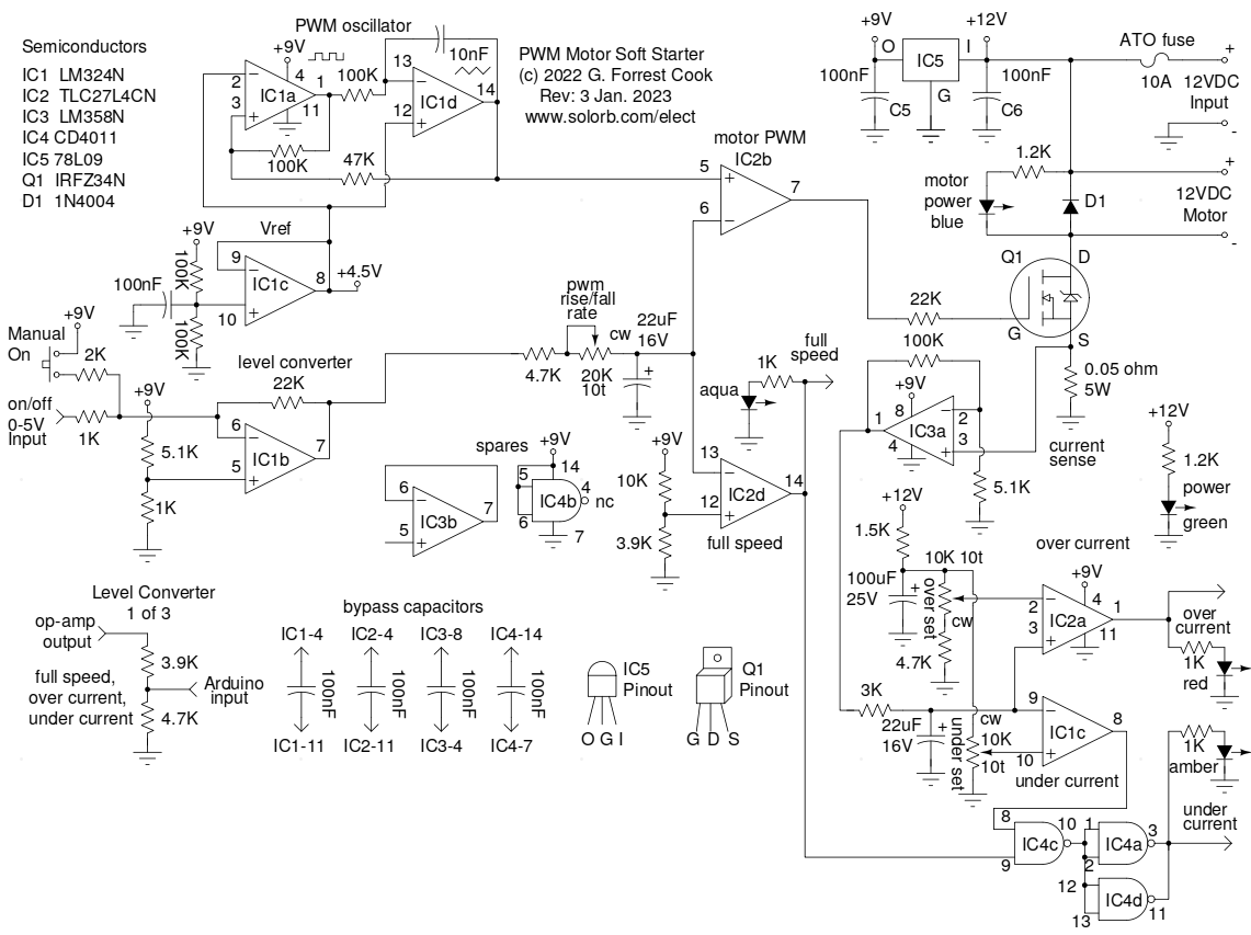 PWM Motor Soft-Start schematic