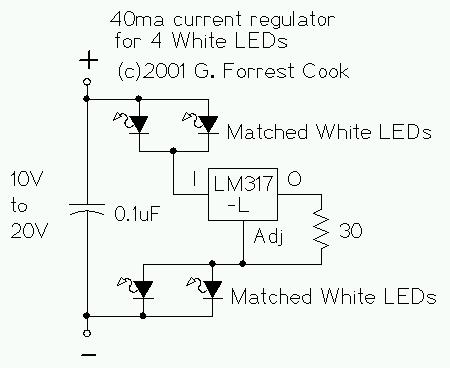 Regulated 4 LED lamp photo