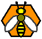 bee on a honeycomb